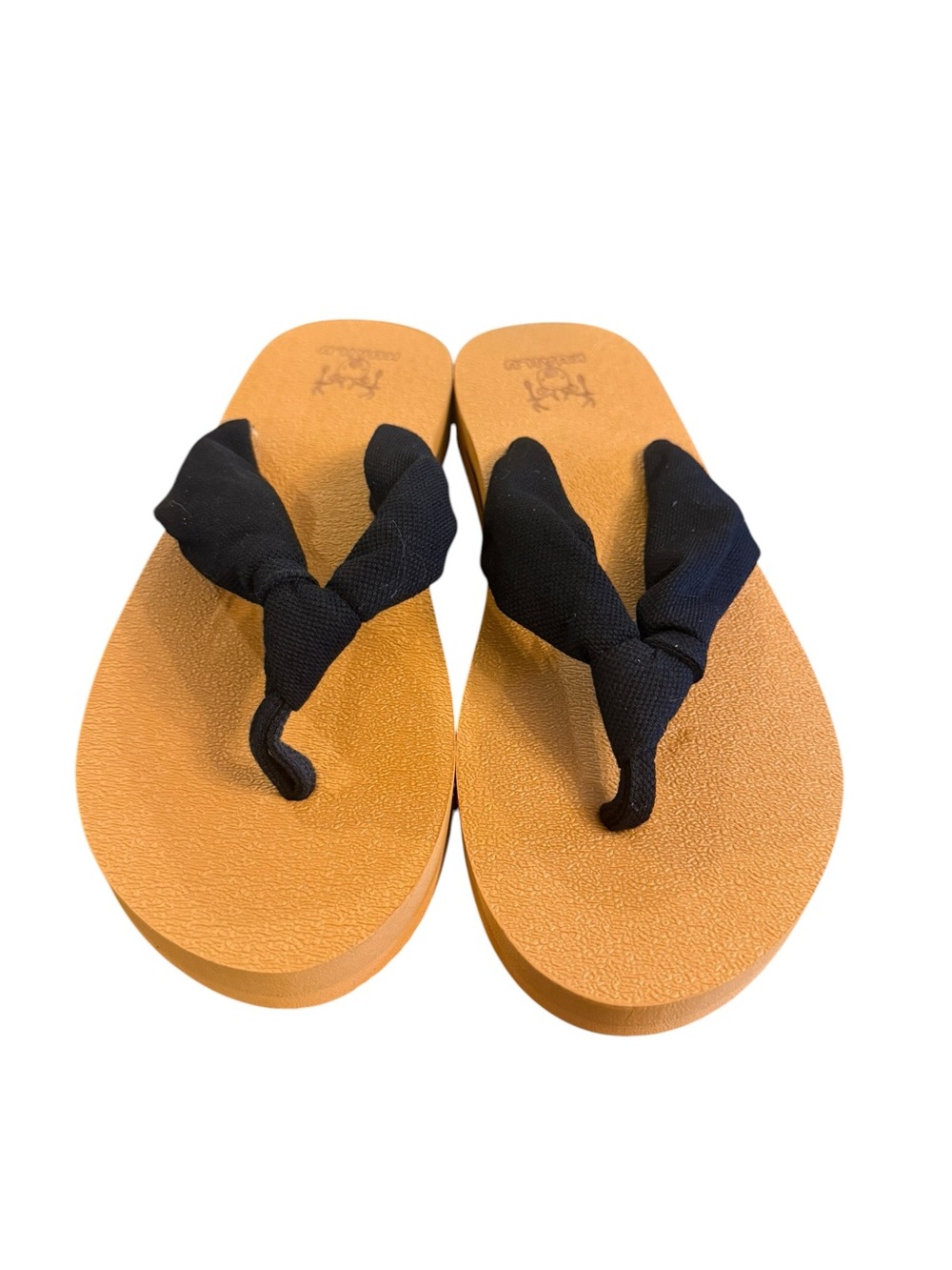 Kuailu Women’s Flip Flops Thong Yoga Mat Arch Support Sandals Black Brand New